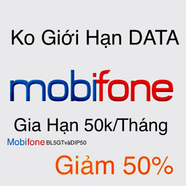 Mobifone KHÔNG GIỚI HẠN DATA  xem youtube không giới hạn chỉ 50k/1 tháng