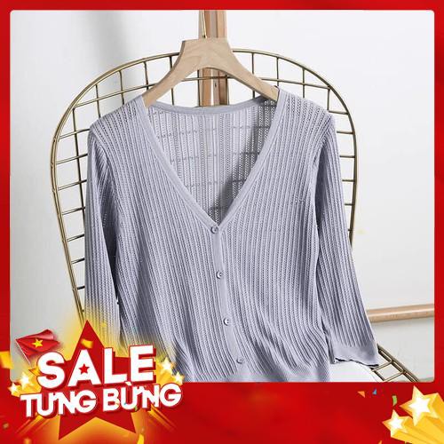 0308AKL- Áo khoác len mỏng nữ, kiểu dáng Hàn Quốc, chất đẹp, nhẹ -Hàng nhập khẩu