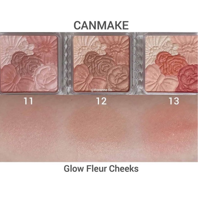 Má hồng Glow Fleur Cheek của Canmake ( có sẵn 10, 11, 12, 13, mat 05)