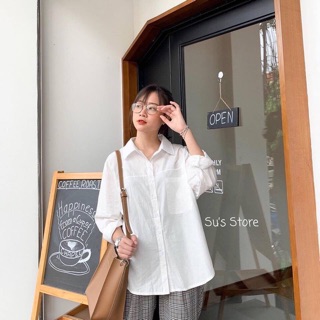 Áo sơ mi thô dáng rộng