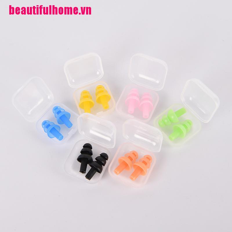 Cặp Nút Bịt Tai Chống Ồn Bằng Silicone Chất Lượng Cao