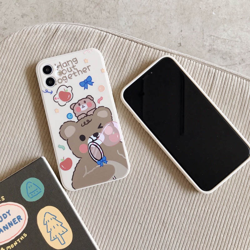 Ốp lưng nhựa mềm TPU dành cho ip, chất liệu nhựa dẻo, hình gấu Bubble Bear 1 ngộ nghĩnh , dễ thương