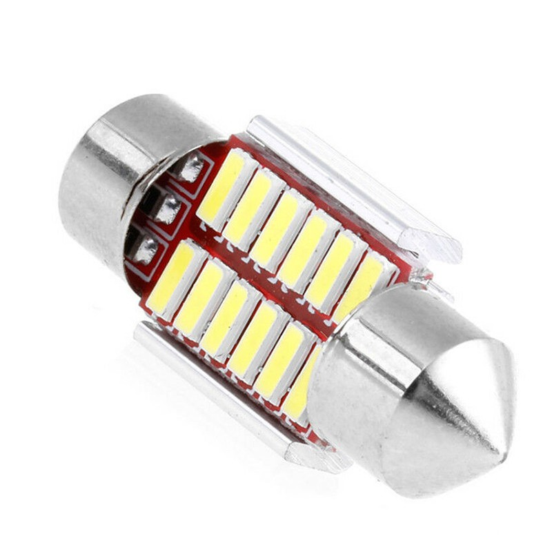 Set 2 Bóng Đèn Led Nội Thất Xe Hơi 31mm 4014 12smd C5W Tiện Dụng