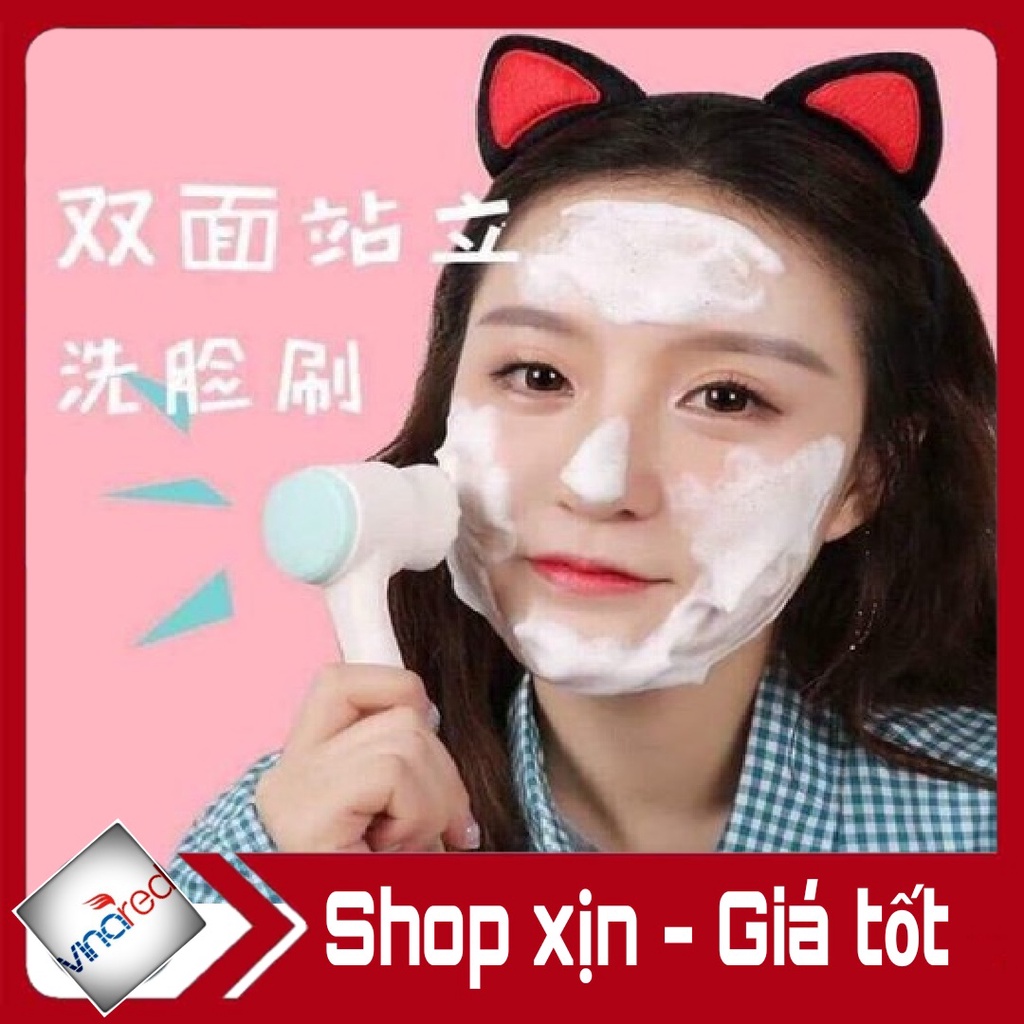 Cọ massage rửa mặt silicon 2 đầu