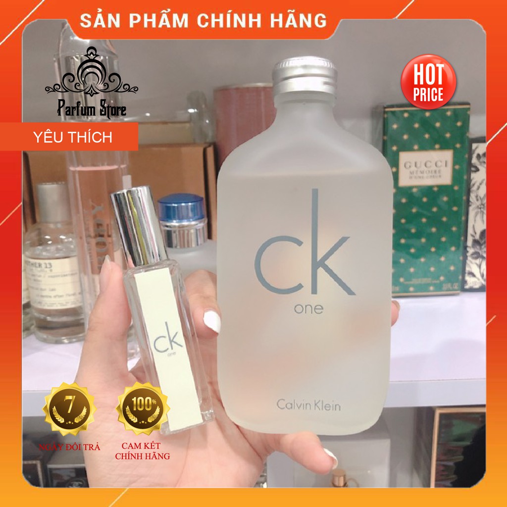 [Parfum_Store][FREESHIP ĐƠN 99K][Thơm hơn nyc của bạn] Nước Hoa Unisex Hương Mùa Hè Calvin Klein Ck One