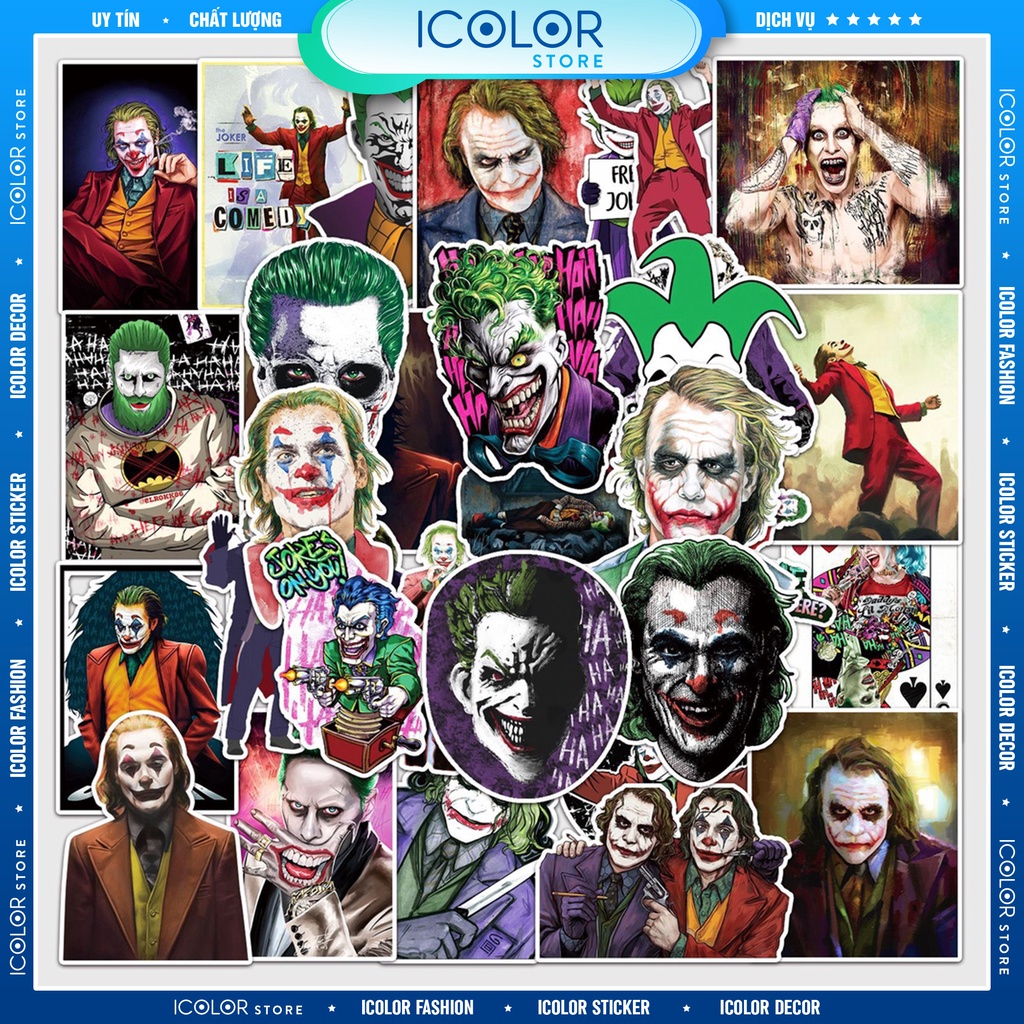 100 sticker chủ đề Joker chống nước 003