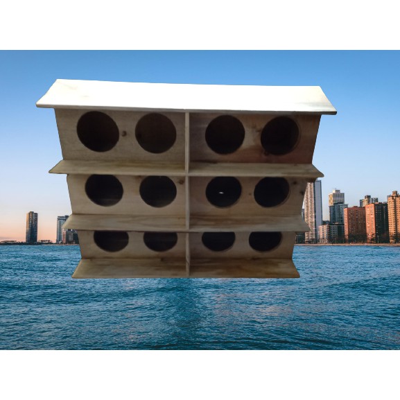 Chuồng chim bồ câu bằng gỗ 12 lỗ
