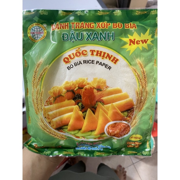 Bánh tráng bò bía đậu xanh