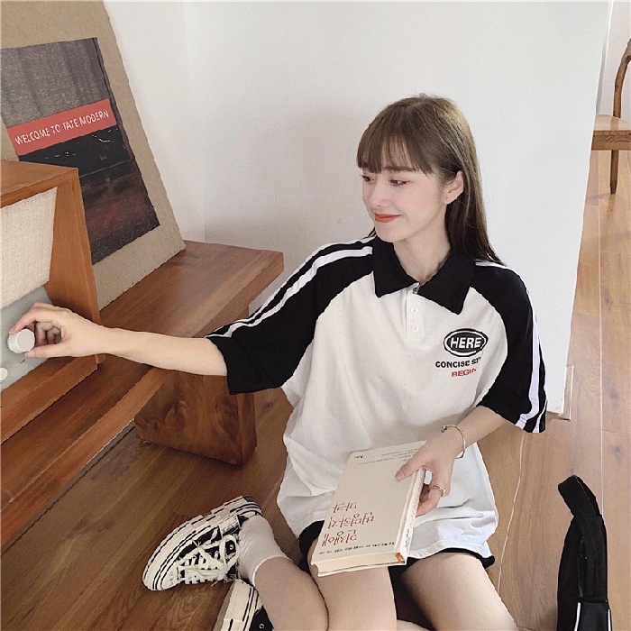 Áo Thun Polo Tay Ngắn Chất Liệu Cotton Màu Sắc Phong Cách Hàn Quốc Cho Nữ | BigBuy360 - bigbuy360.vn