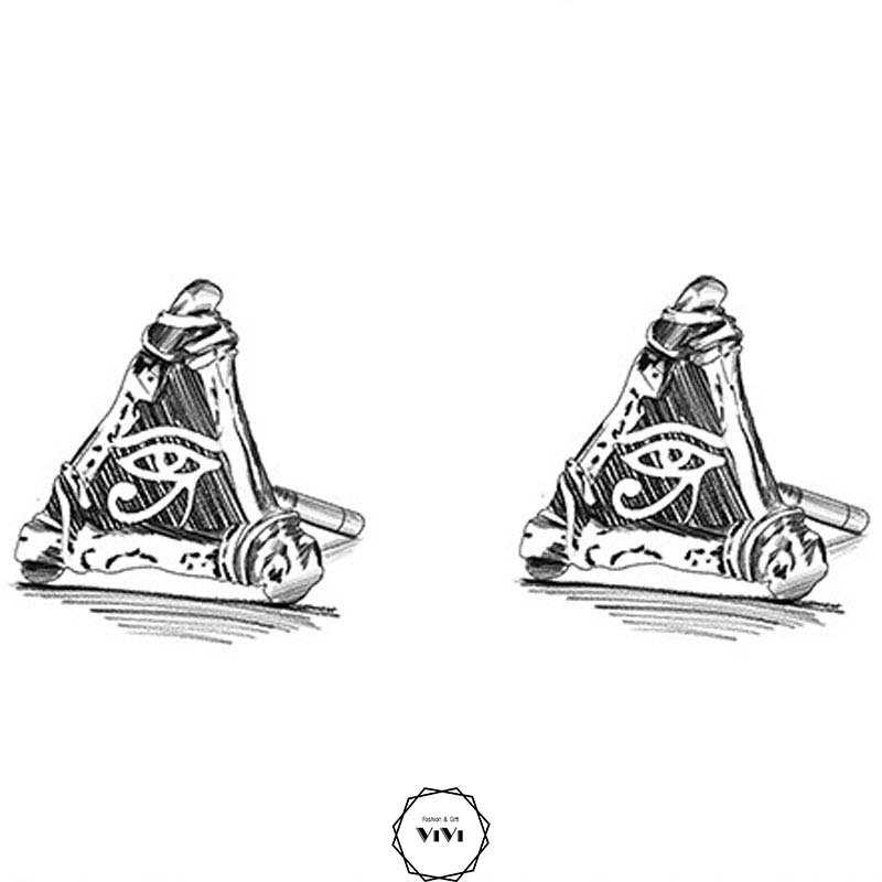 Bông tai bạc nam đôi mắt thần God’s eyes– khuyên tai bạc ViVi_Gift