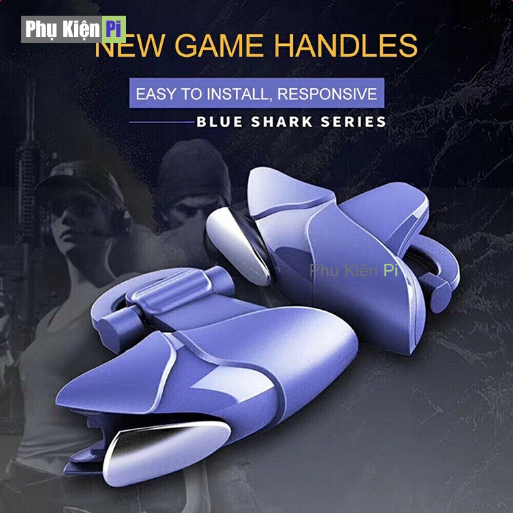 Nút bắn Pubg Blue Shark Phụ kiện chơi Game mobile trigger