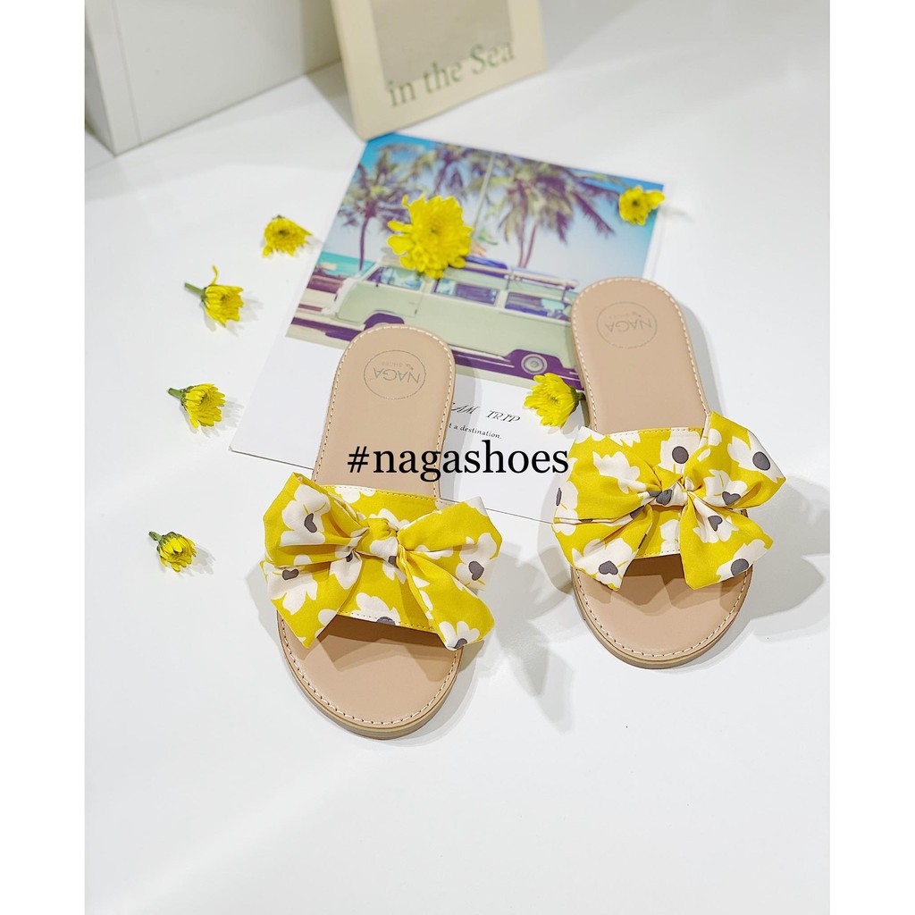 DÉP NAGASHOES HOA CÚC THẮT NƠ NAD118