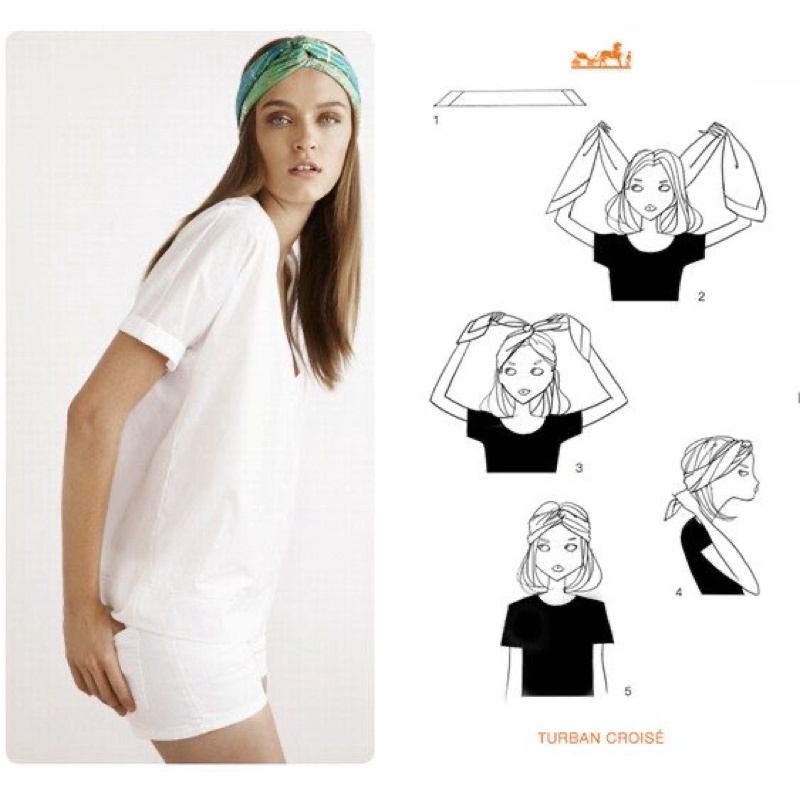 Khăn turban lụa vuông size 70x70cm khăn lụa quấn làm áo yếm