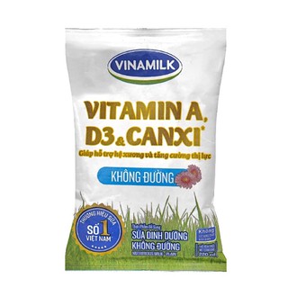 1 TÚI SỮA TƯƠI KHÔNG ĐƯỜNG VINAMILK 220ML