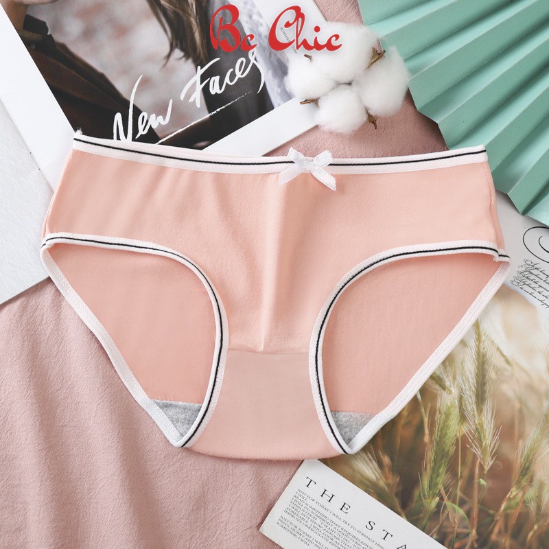 Quần Lót Nữ ,Quần Lót Nữ Cotton 100% kháng khuẩn thoáng mát viền kẻ màu MÃ Q125 BC_CHIC LINGERIE