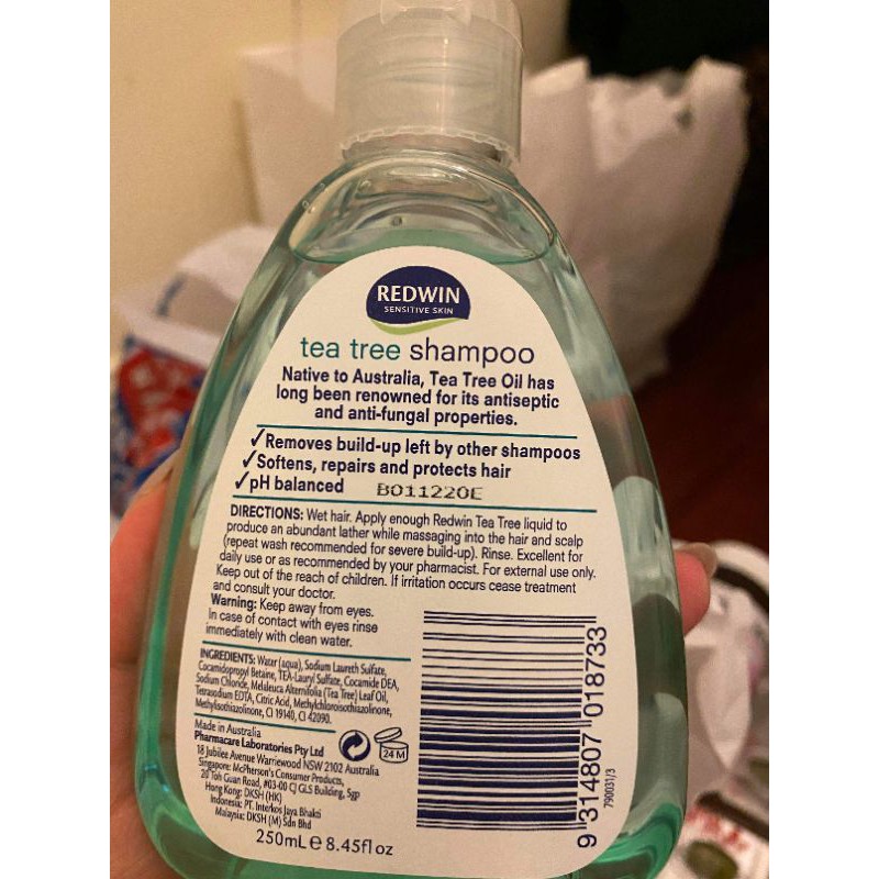 Dầu gội cây trà tea tree Redwin