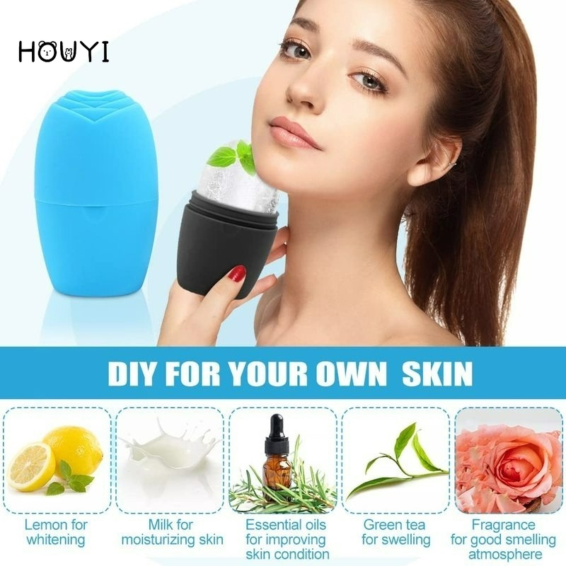 1 Ly Đá Mát Xa Giảm Quầng Thâm Mắt Bằng Silicone Có Thể Tái Sử Dụng Tiện Lợi