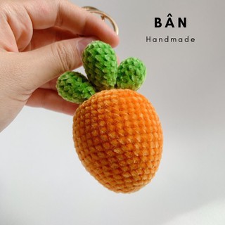 Hàng có sẵn - móc khóa len nhung cà rốt rất mịn - móc khóa balo