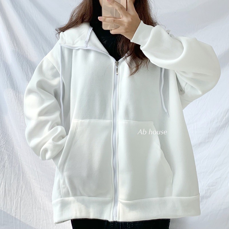 Áo khoác basic Zip trơn Unisex