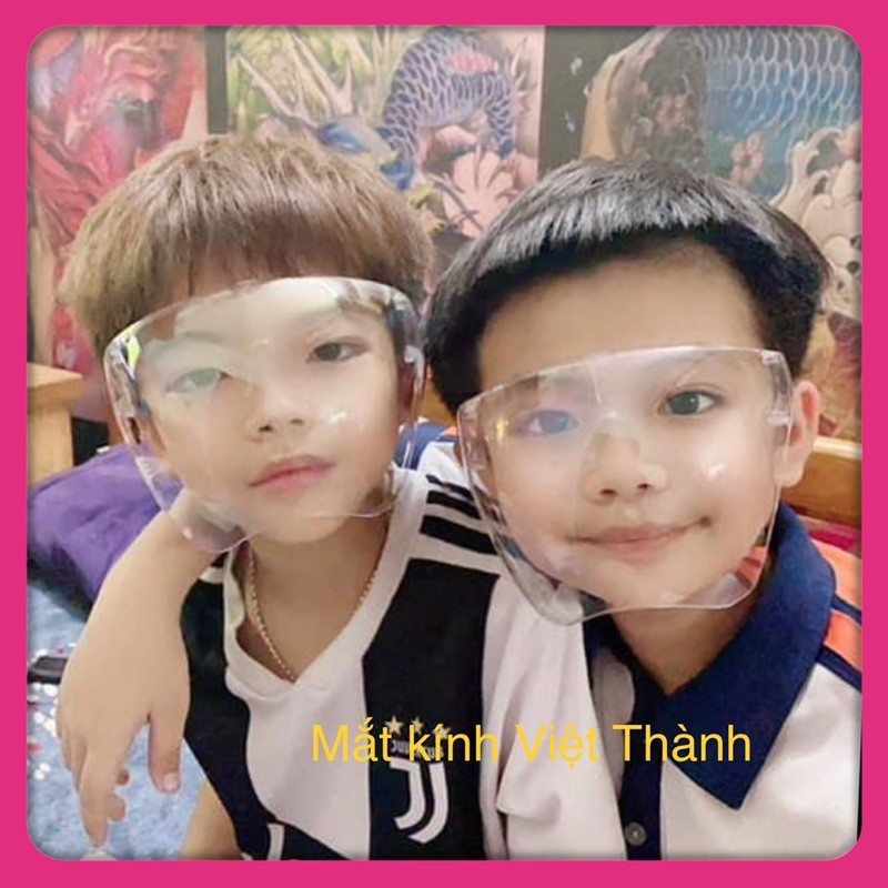 ❌sẵn HCM ❌kính chống giọt bắn cho bé mặt nạ bảo vệ cho bé face shield kid mặt nạ kháng khuẩn 2021