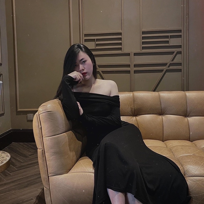 THUYBIESHOP | váy trễ vai rúm kiểu