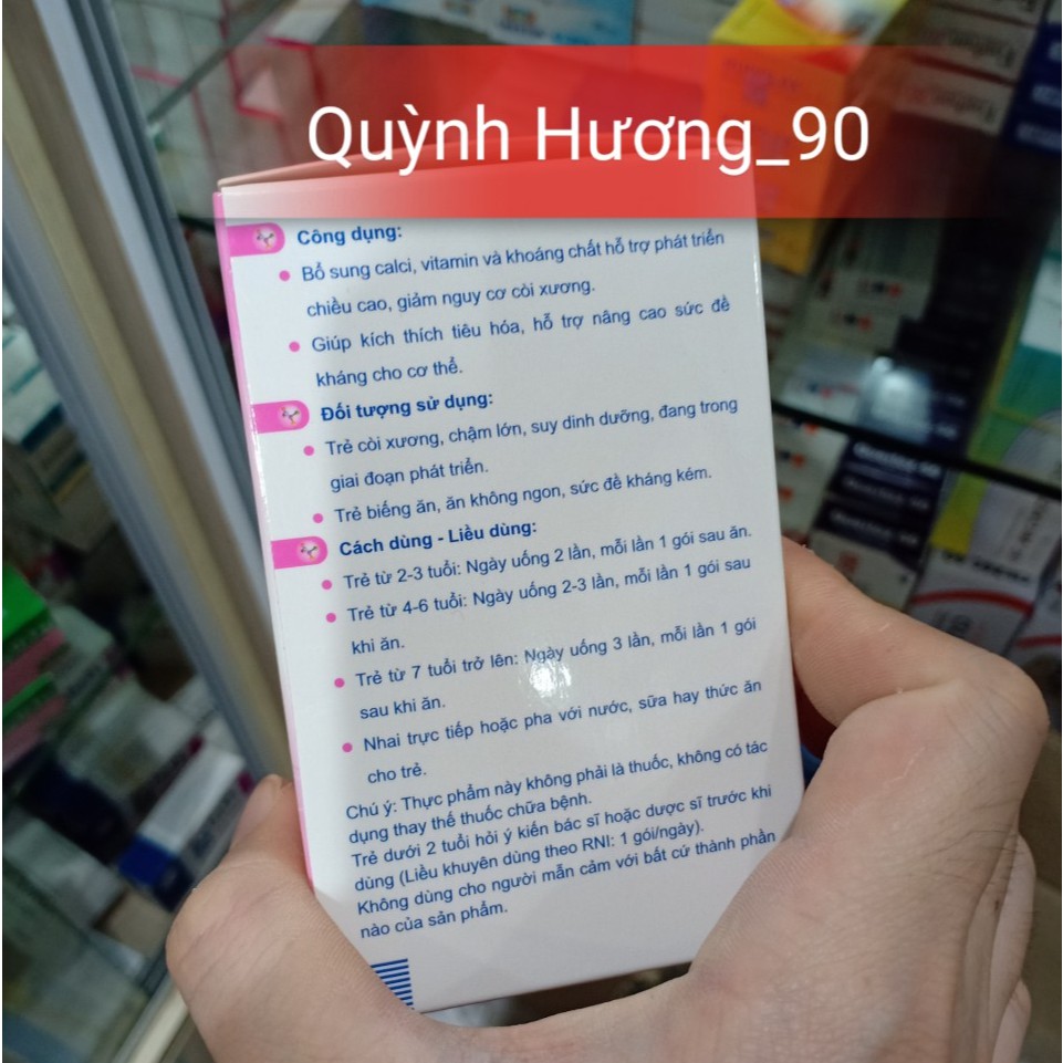 Cốm CANSUA3+ giúp tăng cường chiều cao vượt trội ( CANSUA 3+ hộp 14 gói )