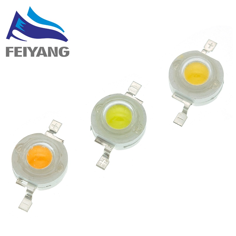 Set 10 Chip Đèn LED 3W 3.2V LED SMD Ánh Sáng Trắng/Xanh Lá/Vàng/Xanh Dương Công Suất Cao Dùng Để Trang Trí Đèn LED DIY