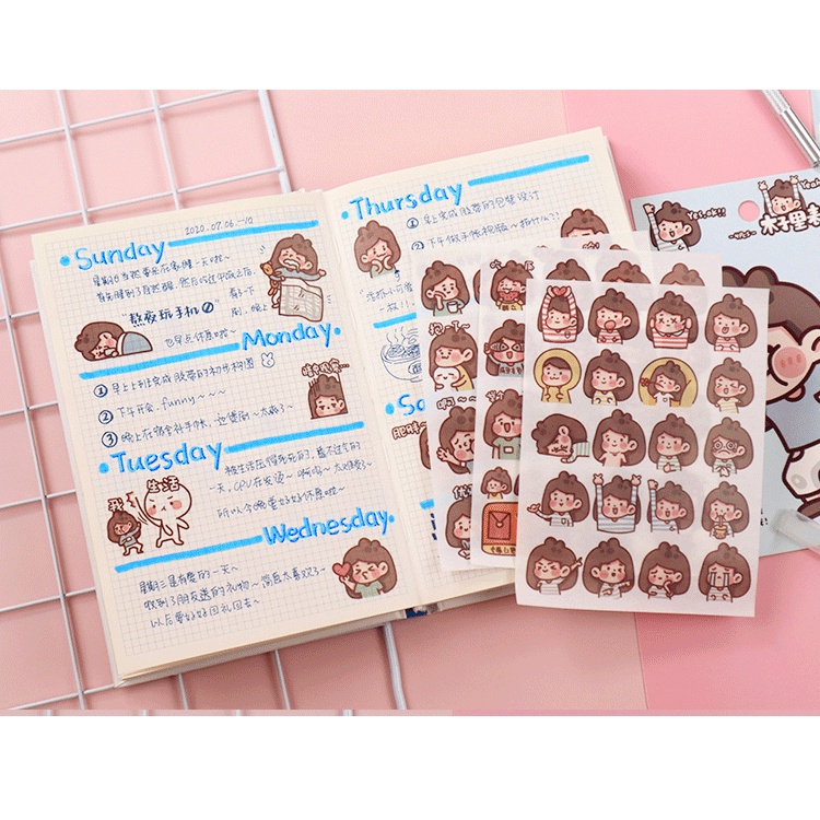 4 Miếng Dán Trang Trí Sổ Lưu Niệm Muzili