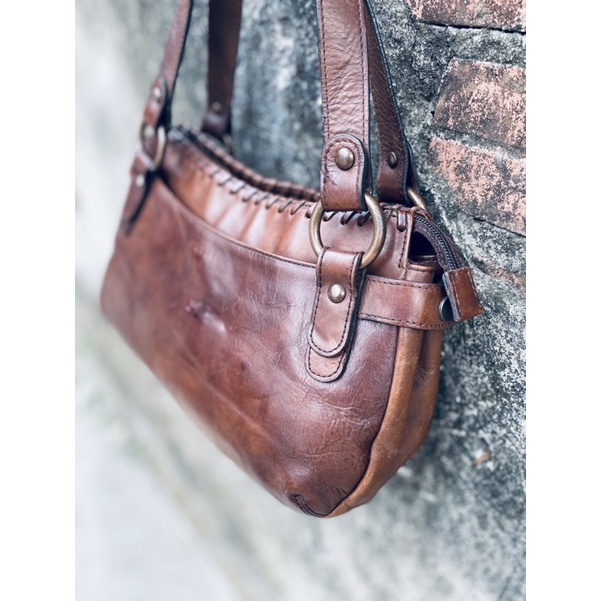 Túi si kẹp nách da thật dòng vintage