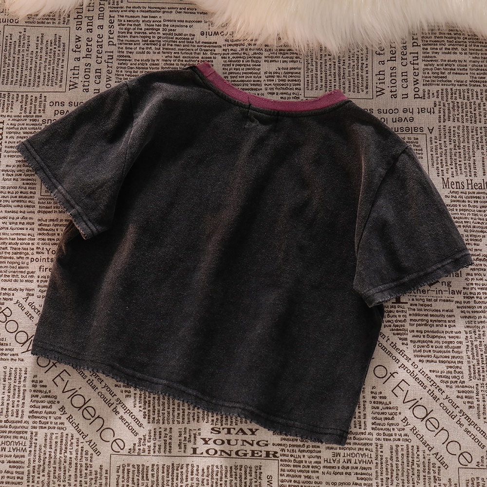 NUZIRO  Áo thun ngắn tay + chân váy lưng cao  thời trang nữ