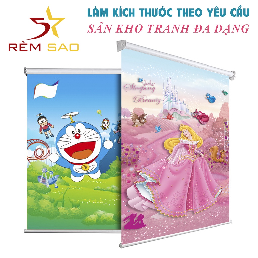Rèm Cuốn In Tranh Phòng Ngủ Cho Bé. Rèm Chống Nắng 100% - Rèm 5 Sao