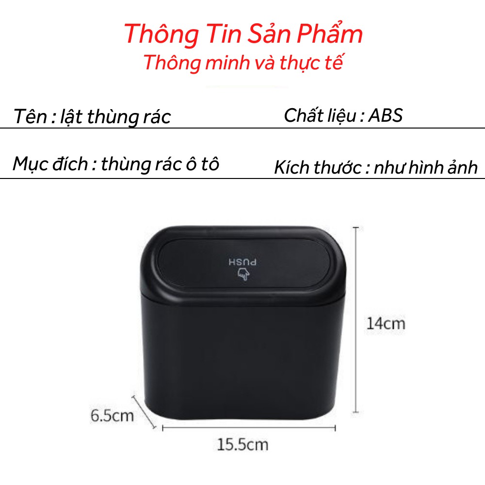 Thùng rác mini , Thùng rác ô tô , thùng rác bảo vệ môi trường dùng trong xe ô tô xe hơi đa năng tiện dụng TIME HOME | BigBuy360 - bigbuy360.vn