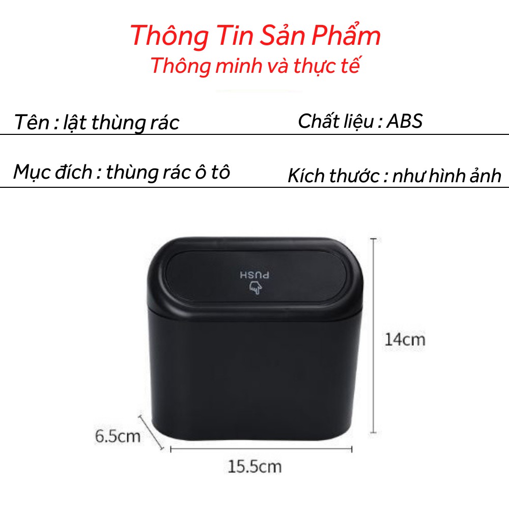 Thùng rác mini , Thùng rác ô tô , thùng rác bảo vệ môi trường dùng trong xe ô tô xe hơi đa năng tiện dụng TIME HOME