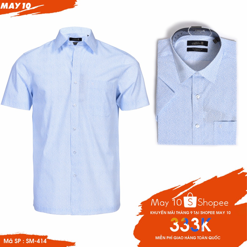 Áo sơ mi nam  mã 414  ngắn tay gấu bằng dáng suông ⚡𝑴𝑨𝒀 10 𝑪𝒉𝒊́𝒏𝒉 𝒉𝒂̃𝒏𝒈⚡