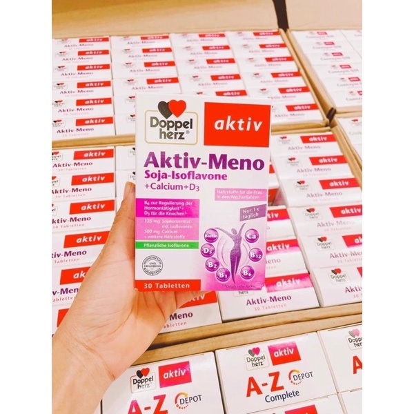 Cân bằng nội tiết tố ⚡ ĐỦ BILL ⚡ Viên uống cân bằng nội tiết tố nữ Aktiv-Meno Doppelherz hộp 30V Nội địa Đức Date mới