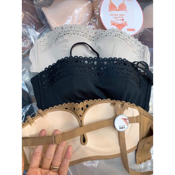 Cận cảnh áo lót ren che ngực siêu tạo khe ngực chuẩn nè có video thật a