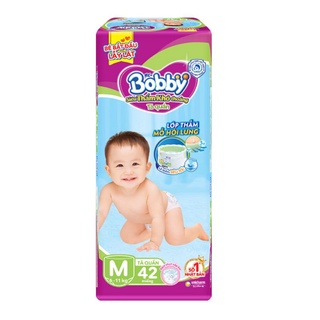 Tã quần bobby size m - 42+8 miếng mẫu mới