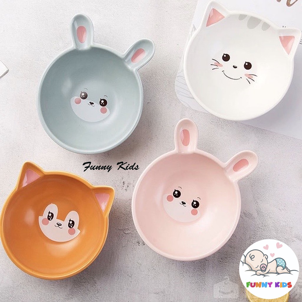 Bát sứ ăn dặm tập ăn đáng yêu cho bé - Funny Kids Shop