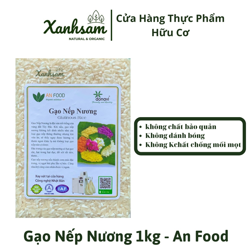 Gạo Nếp Nương An Food 1kg - XanhSam Organic