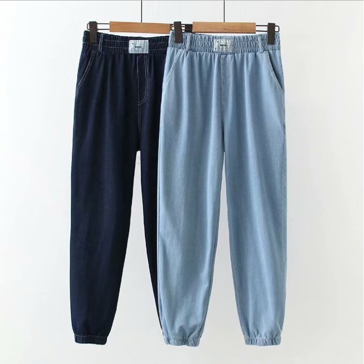 Quần jeans nữ cạp thun phong cách Hàn Quốc,chất bò bền đẹp giữ form QS31