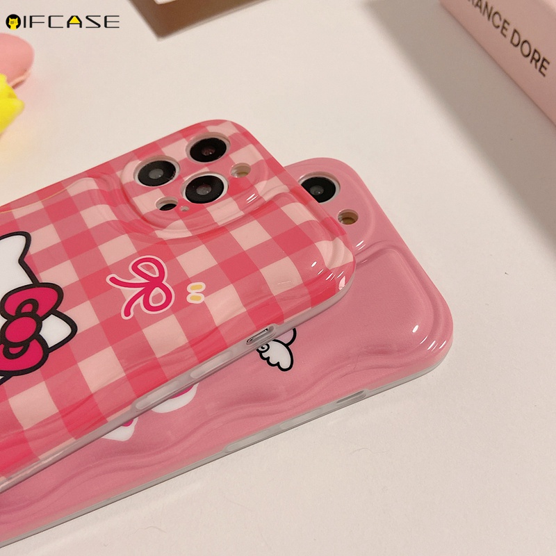 Ốp Điện Thoại In Hình Mèo Hello Kitty Thắt Nơ Cho iPhone 13 12 12 11 Pro Max XS Max XR X