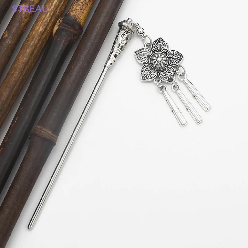 Trâm Cài Tóc Dạng Chuỗi Hạt Phối Tua Rua Phong Cách Hanfu Cổ Điển Cho Nữ