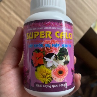 Phân bón lá super Canxi lọ 100gr (cây khoẻ, nụ mập, hoa to)