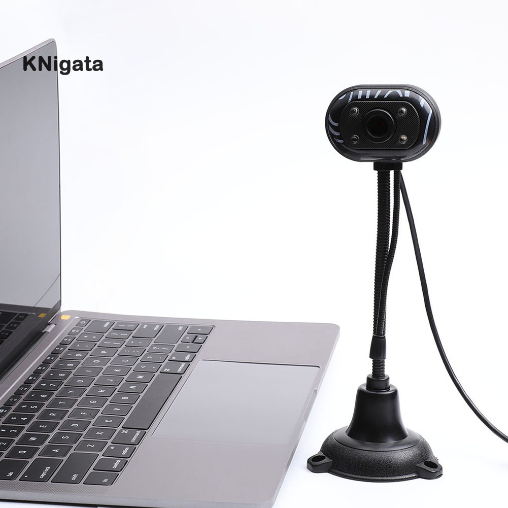 Camera webcam cổng cắm USB 2.0 có thể thu âm ban đêm kèm micro dành cho laptop/ PC