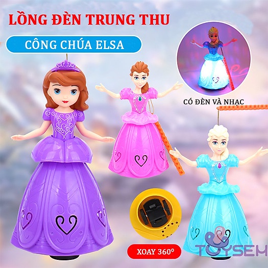 Lồng đèn Trung thu- Công chúa băng giá Elsa Mẫu mới hot hè 2022 , lồng đèn đa chức năng đèn, nhạc