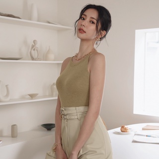 Áo len dệt kim cổ yếm đơn giản nữ Air Space Lady 2211829013