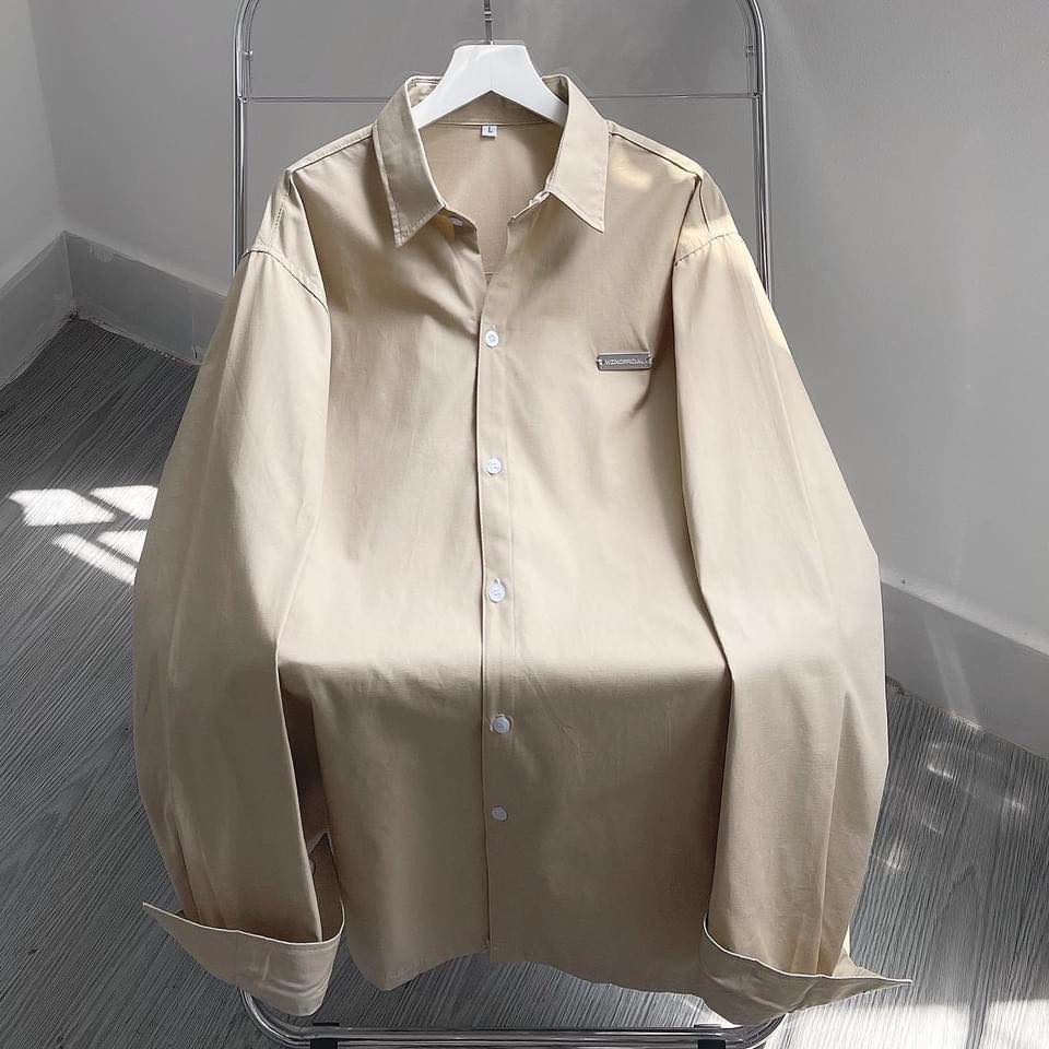 Áo sơ mi dài tay nam nữ form rộng WZN ba màu