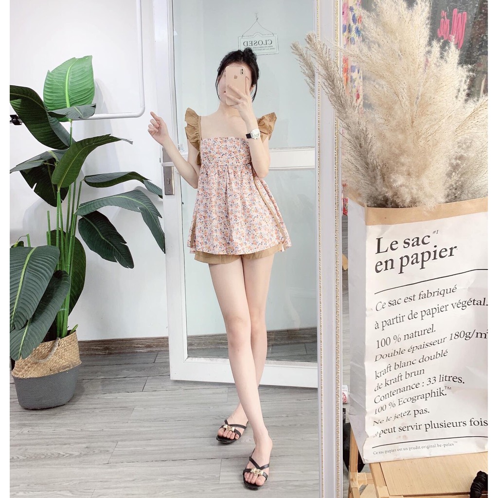 Sét Áo Babydoll Cánh Tiên Siêu Xinh Kèm Quần Sooc | BigBuy360 - bigbuy360.vn