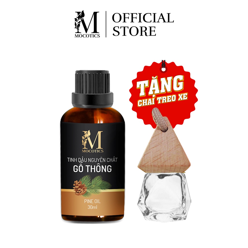 Tinh dầu gỗ thông Mocotics thiên nhiên nguyên chất, nhập khẩu Ấn Độ, giúp khử mùi và xông phòng , Chai 10ml/30ml/50ml