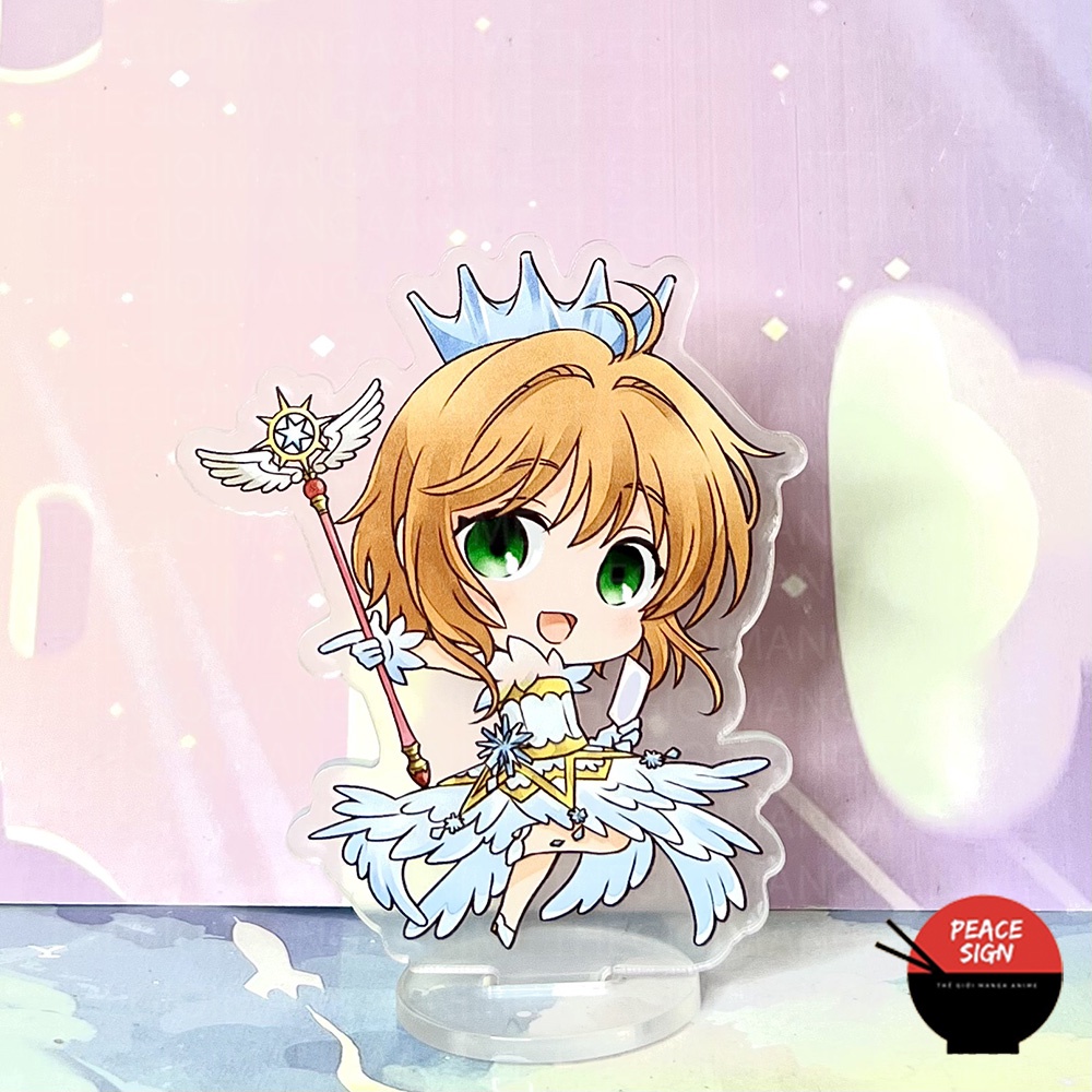 Standee mini Cardcaptor Sakura mô hình THỦ LĨNH THẺ BÀI anime chibi mica trưng bày